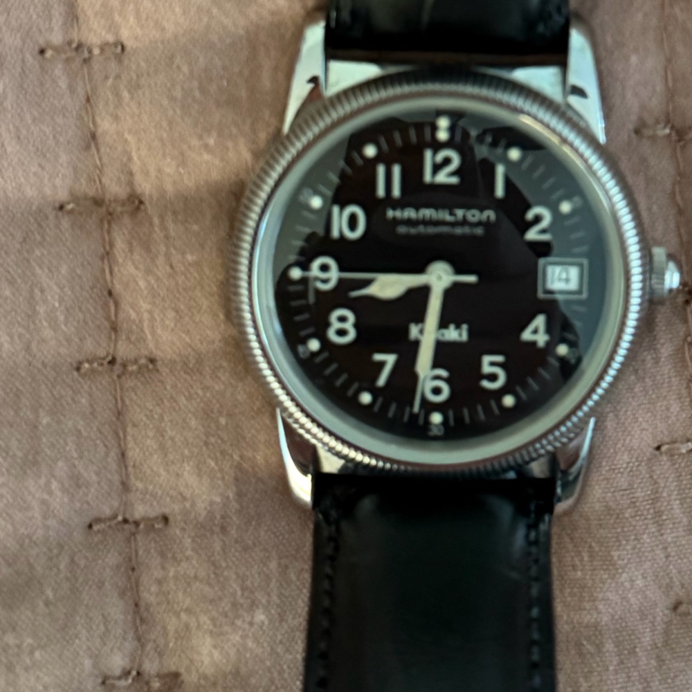 HAMILTON Khaki Automatic 8753 Men's Black Swiss Analog 35mm SS Not Original Box - Picture 3 of 16